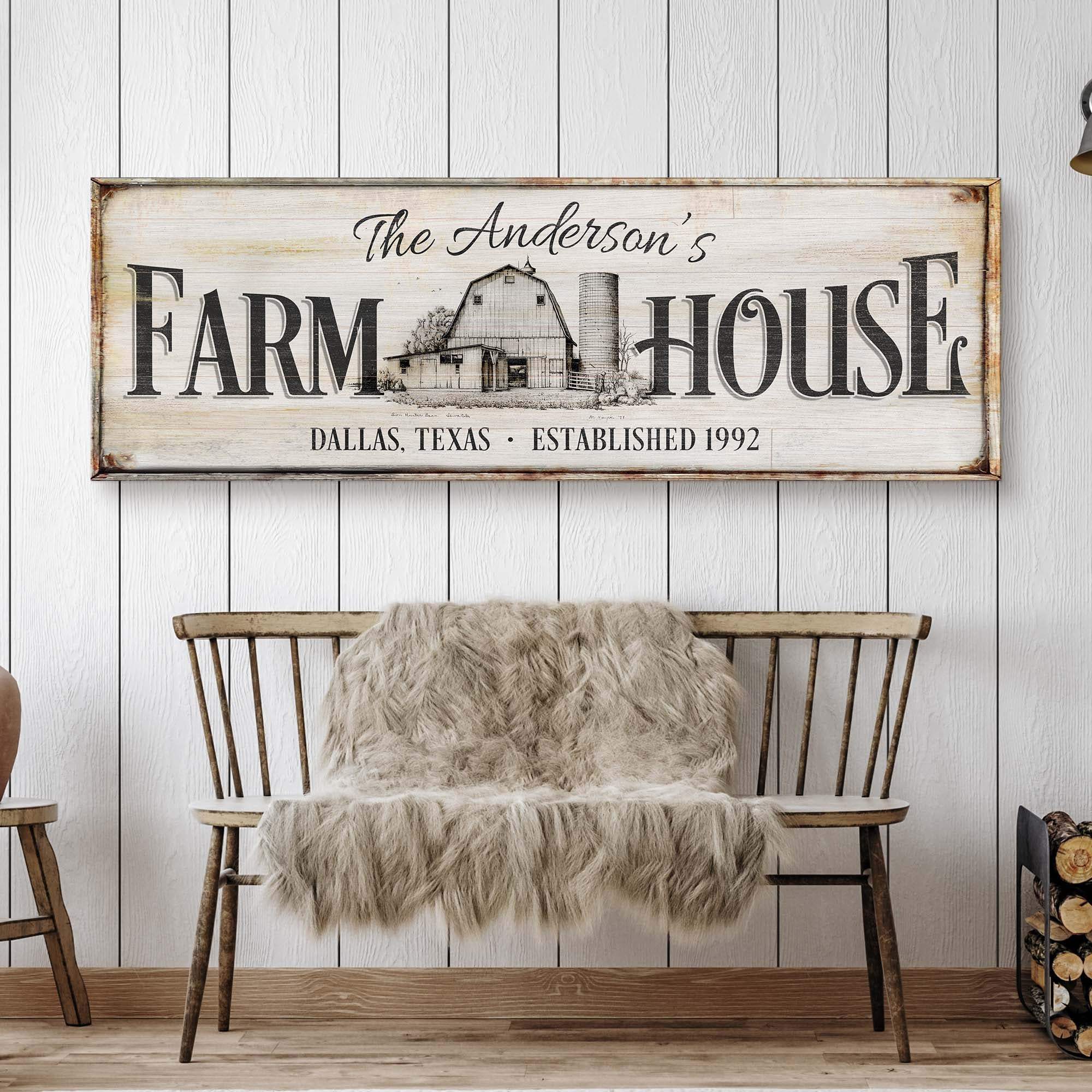 Personalized Rustic Farmhouse Sign - Tailored Canvases - Flyclothing LLC