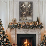 Vintage Winter Deer Christmas Wall Art - Tailored Canvases - Flyclothing LLC