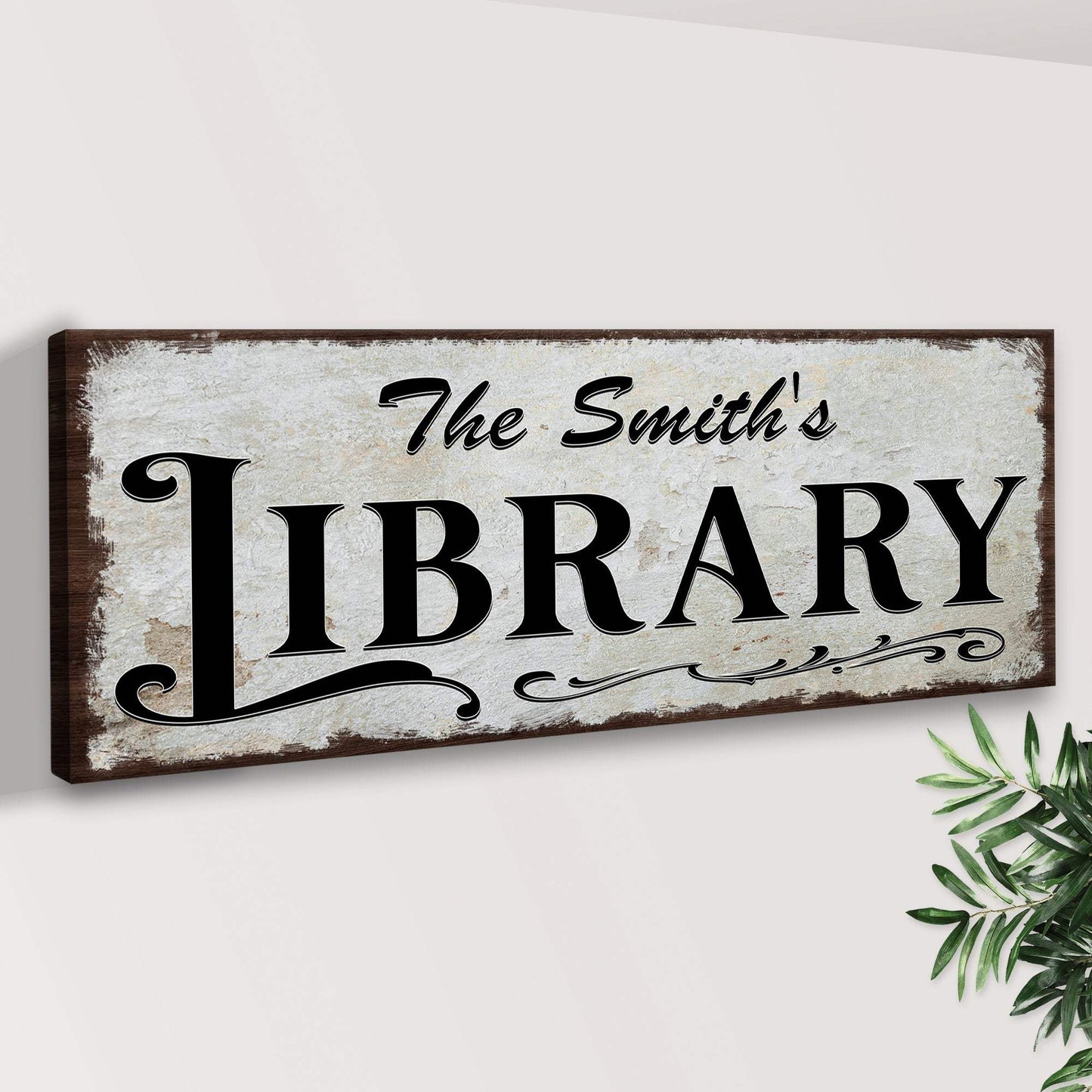 Personalized Library Sign III - Tailored Canvases - Flyclothing LLC