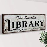 Personalized Library Sign III - Tailored Canvases - Flyclothing LLC