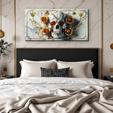 3D Rose and Skull Wall Art II - Tailored Canvases - Flyclothing LLC