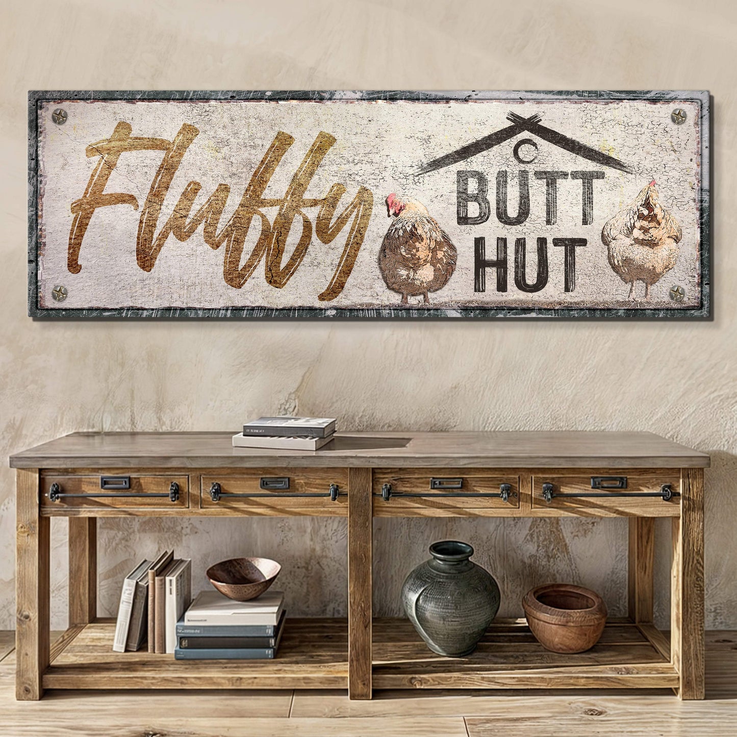 Fluffy Butt Hut Chicken Coop Sign II - Tailored Canvases - Flyclothing LLC