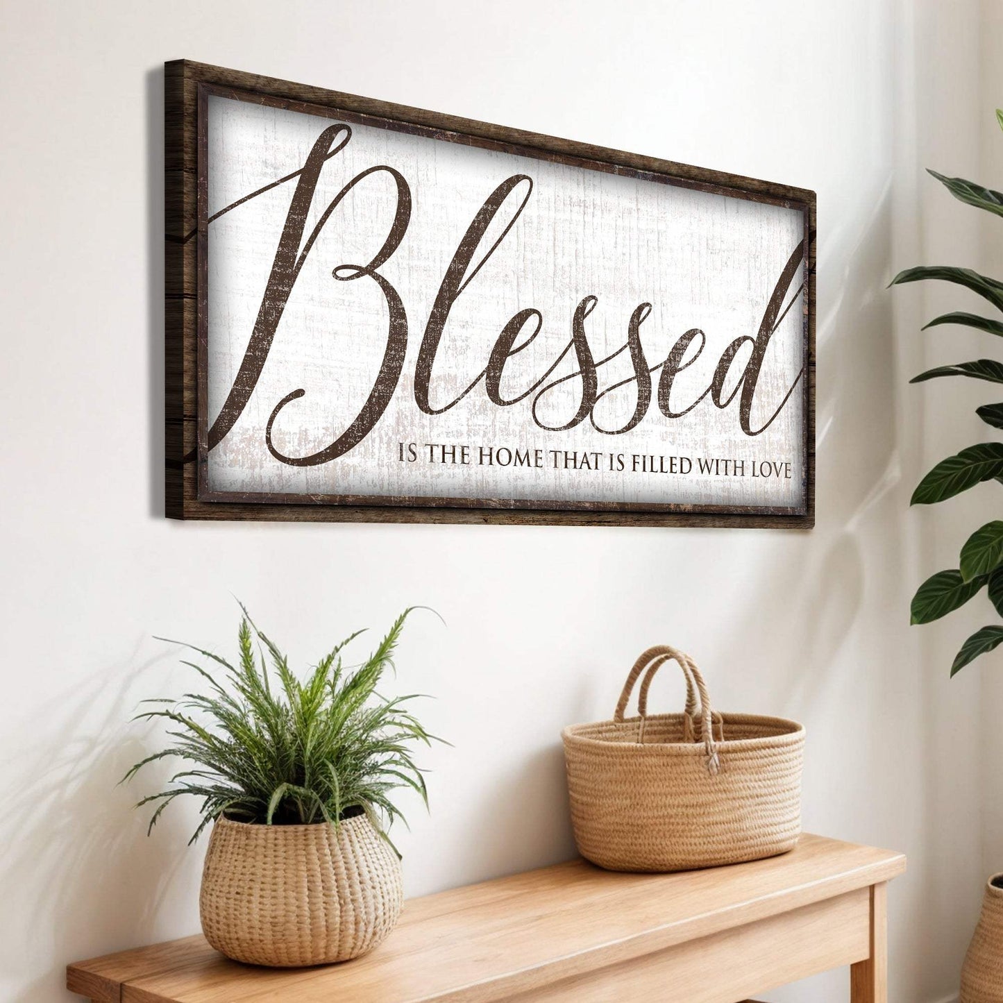 Blessed Is The Home That Is Filled With Love Sign - Tailored Canvases - Flyclothing LLC