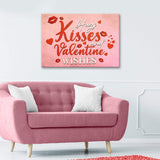 Hugs Kisses and Valentine Wishes Sign II - Tailored Canvases - Flyclothing LLC