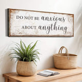 Do Not Be Anxious About Anything Faith Sign - Tailored Canvases - Flyclothing LLC