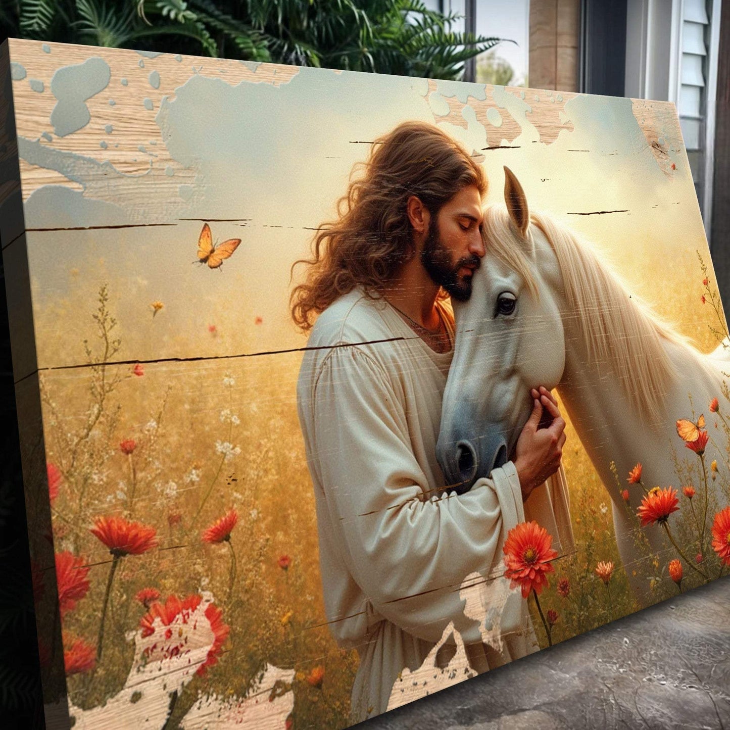 Jesus and Horse Faith Wall Art II - Tailored Canvases - Flyclothing LLC