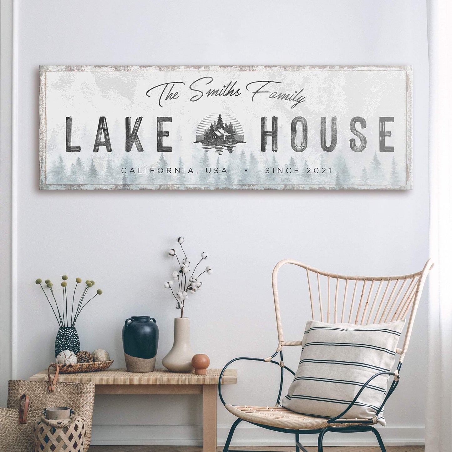 Family Lake House Sign II - Tailored Canvases - Flyclothing LLC