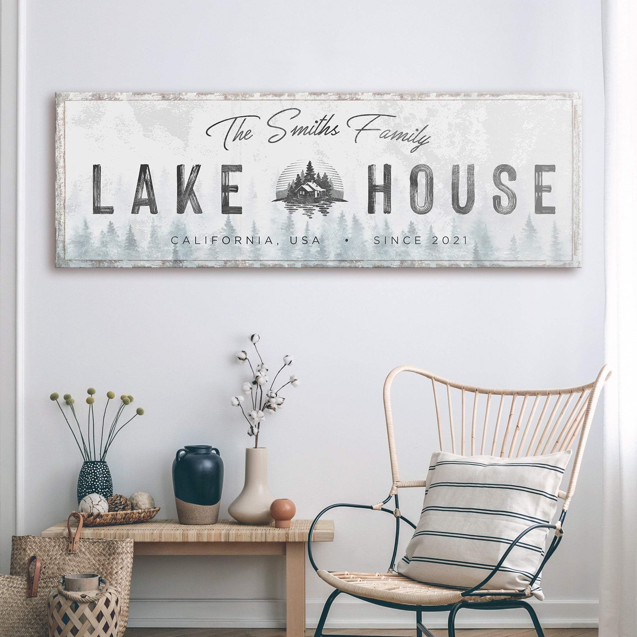 Family Lake House Sign II - Tailored Canvases - Flyclothing LLC
