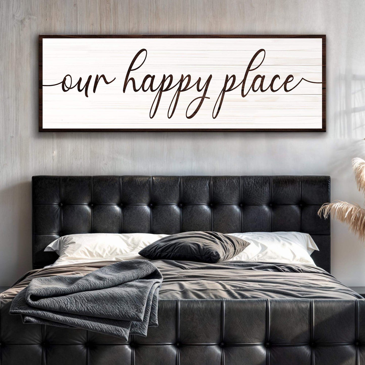 Our Happy Place Sign II - Tailored Canvases - Flyclothing LLC