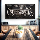Personalized Coffee Bar Sign - Tailored Canvases - Flyclothing LLC