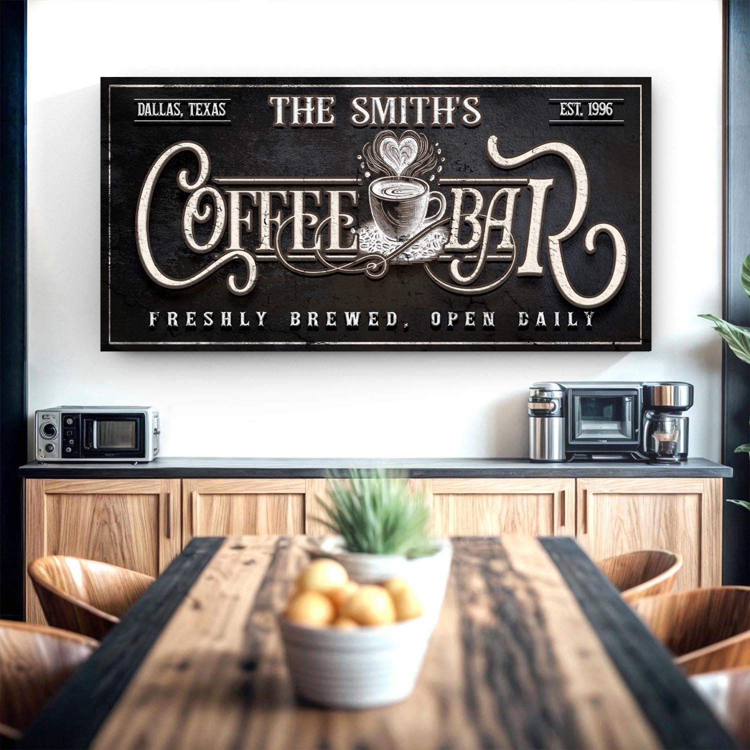 Personalized Coffee Bar Sign - Tailored Canvases - Flyclothing LLC