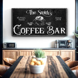 Personalized Coffee Bar Sign VI - Tailored Canvases - Flyclothing LLC