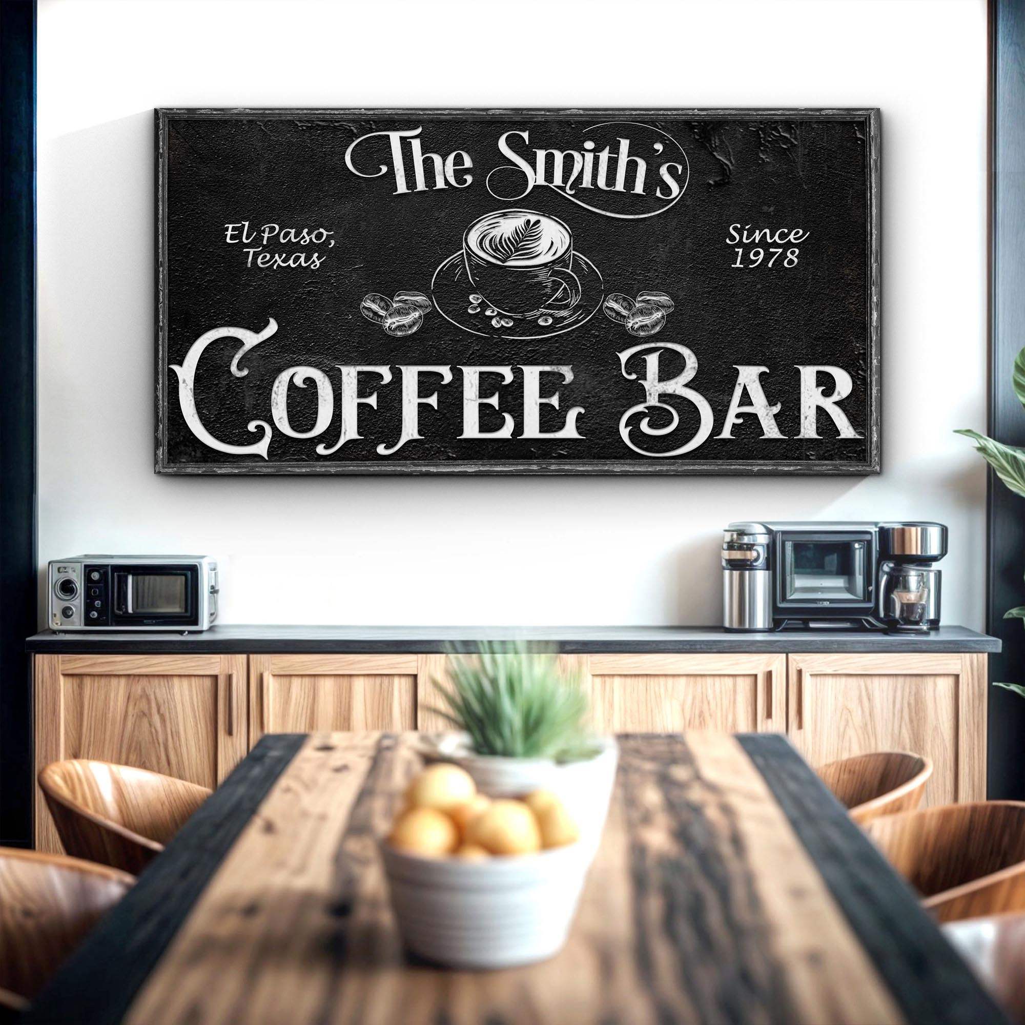 Personalized Coffee Bar Sign VI - Tailored Canvases - Flyclothing LLC