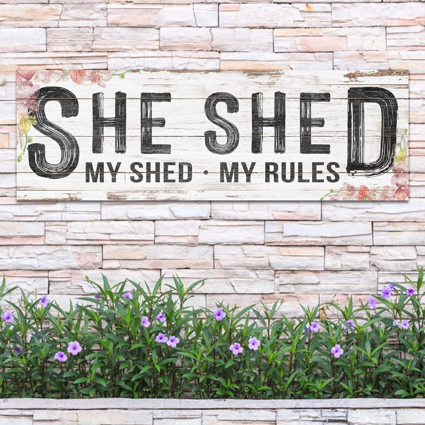 Personalized She Shed Sign XIV - Tailored Canvases - Flyclothing LLC