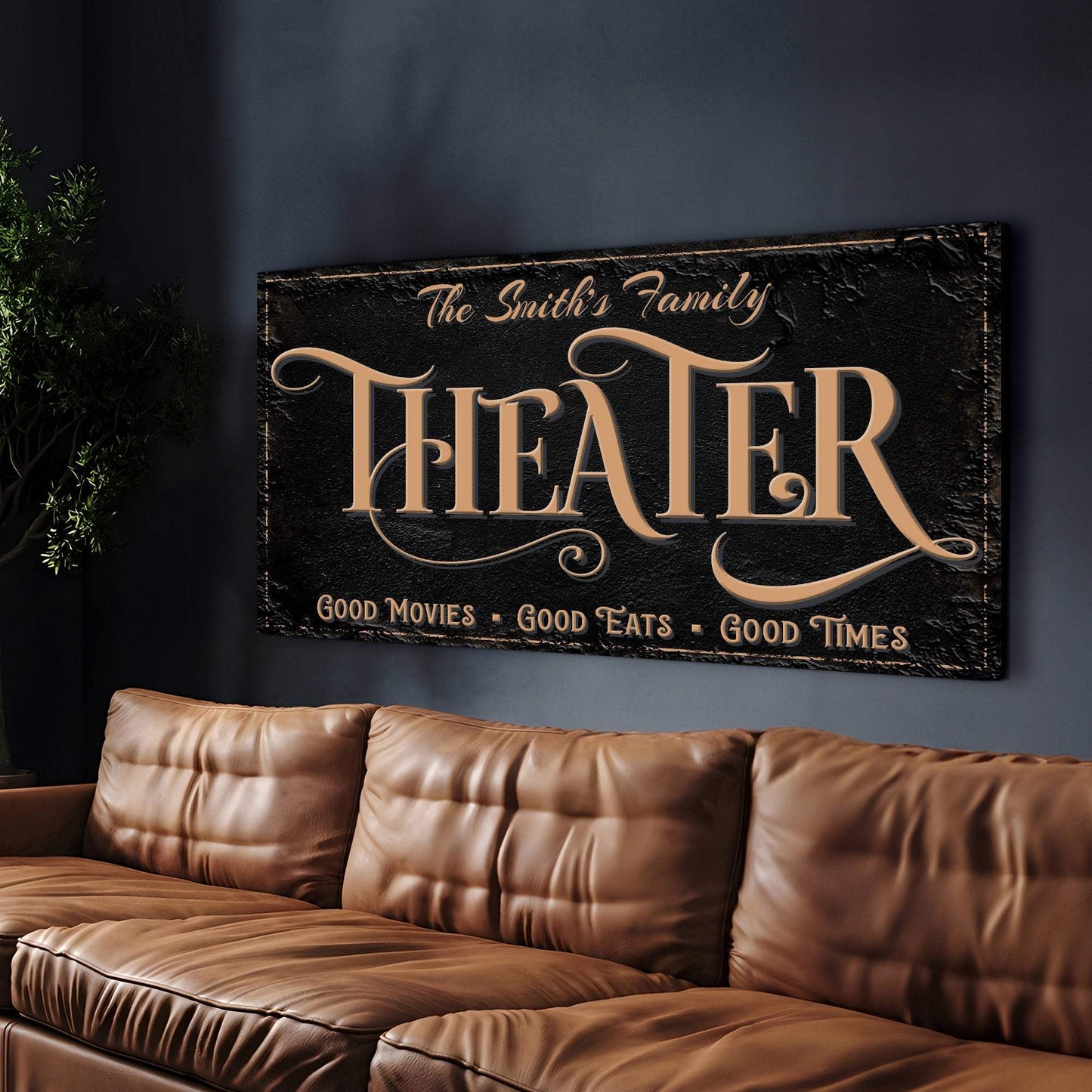 Personalized Theater Sign VI - Tailored Canvases - Flyclothing LLC