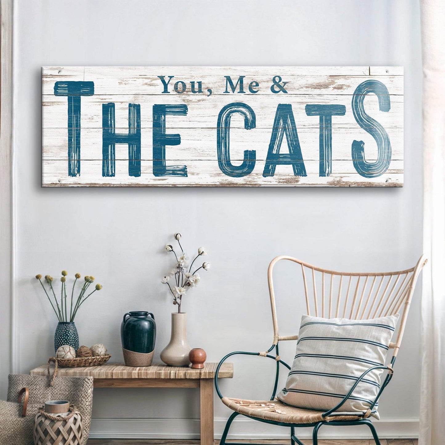 You, Me, And The Cats Sign II - Tailored Canvases - Flyclothing LLC
