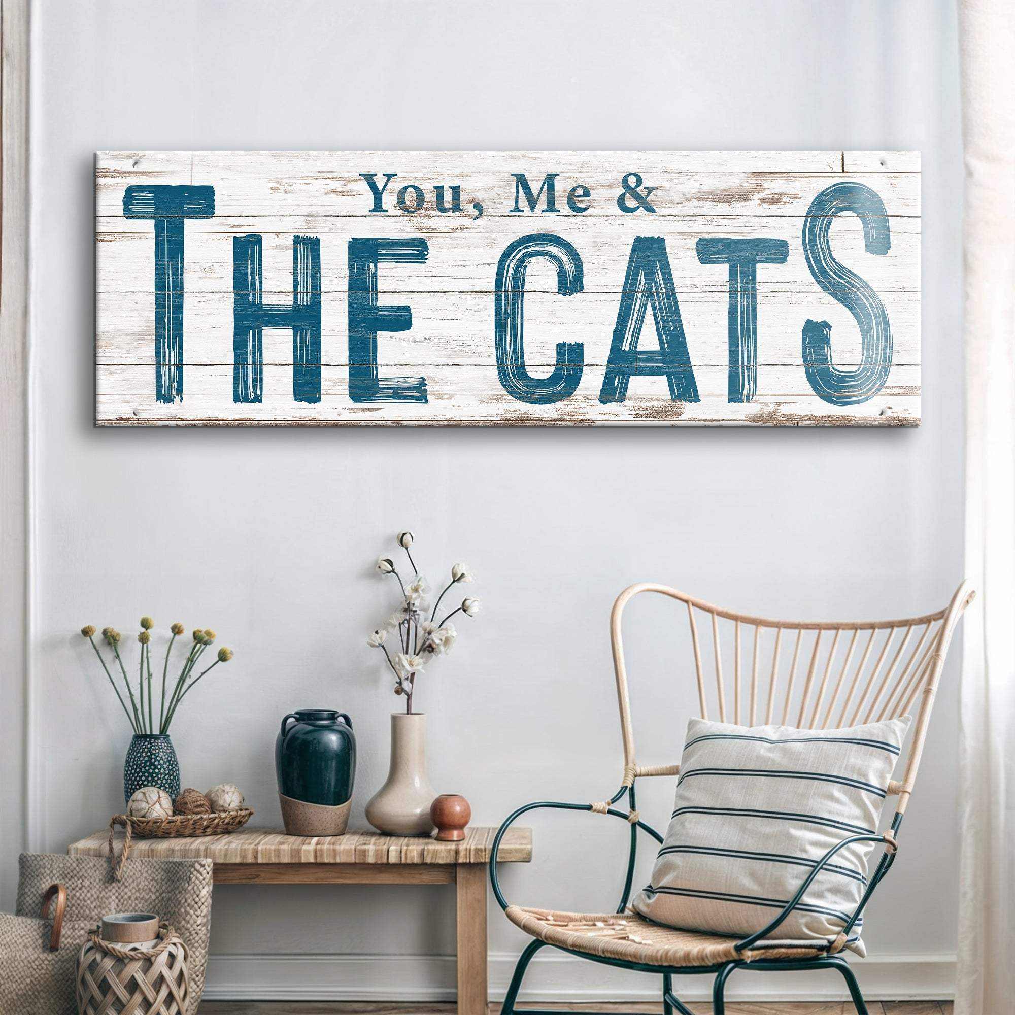 You, Me, And The Cats Sign II - Tailored Canvases - Flyclothing LLC