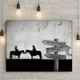 Horse Couple Sign - Tailored Canvases - Flyclothing LLC