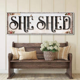 Personalized She Shed Sign XV - Tailored Canvases - Flyclothing LLC