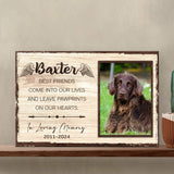 Pet Memorial Sign Best Friend In Paw Prints - Tailored Canvases - Flyclothing LLC