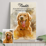 Pet Memorial Watercolor Portrait Sign - Tailored Canvases - Flyclothing LLC