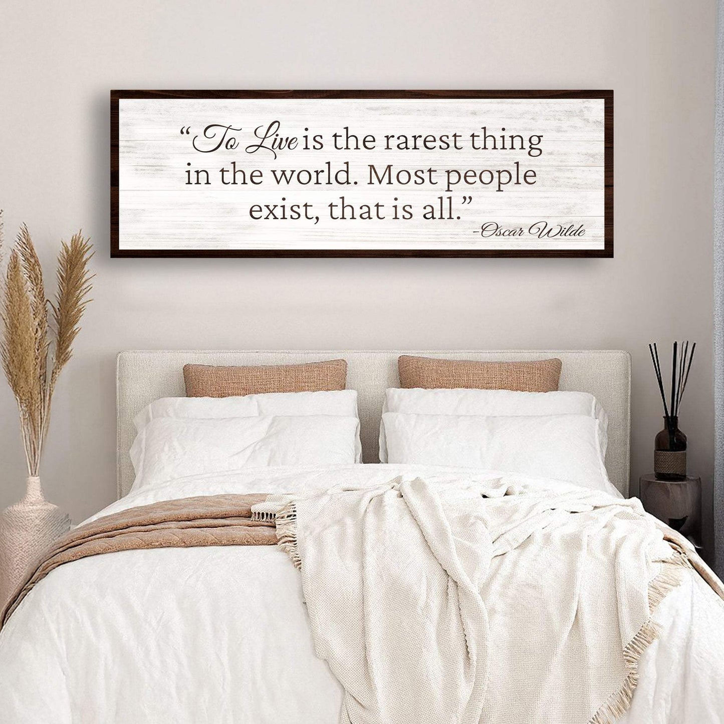 To Live Is The Rarest Thing Farmhouse Sign II - Tailored Canvases - Flyclothing LLC