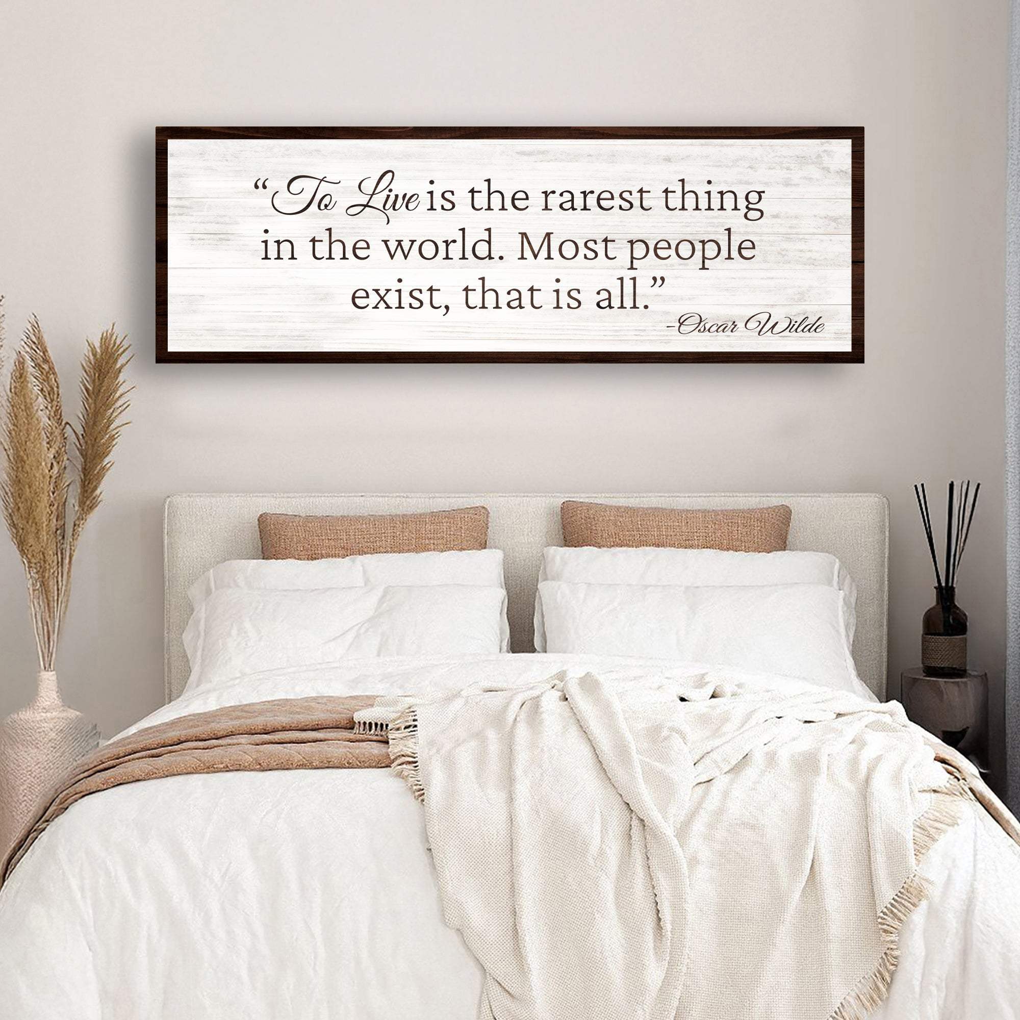 To Live Is The Rarest Thing Farmhouse Sign II - Tailored Canvases - Flyclothing LLC