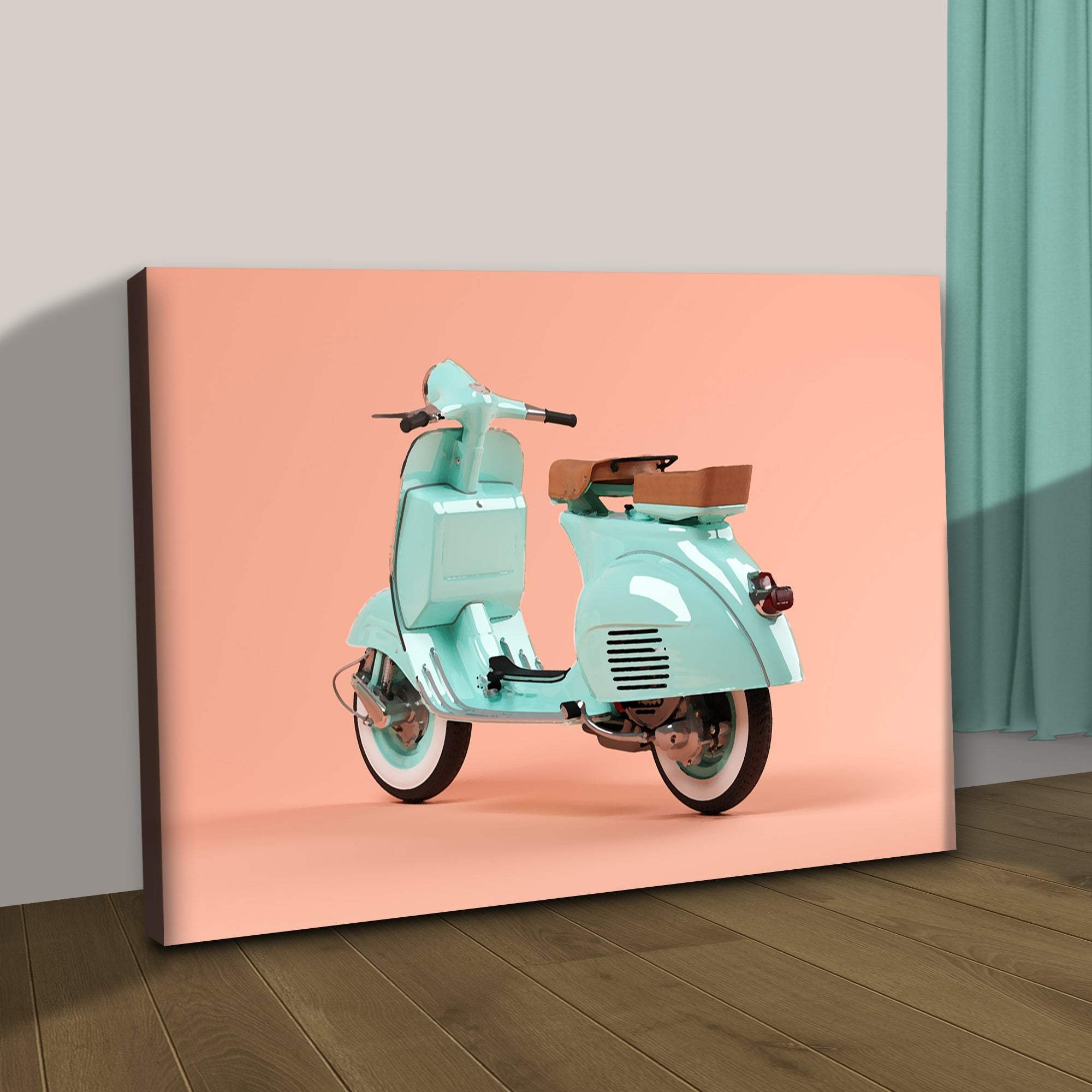 Scooter Motorcycle Rare Vespa Canvas Wall Art - Tailored Canvases - Flyclothing LLC