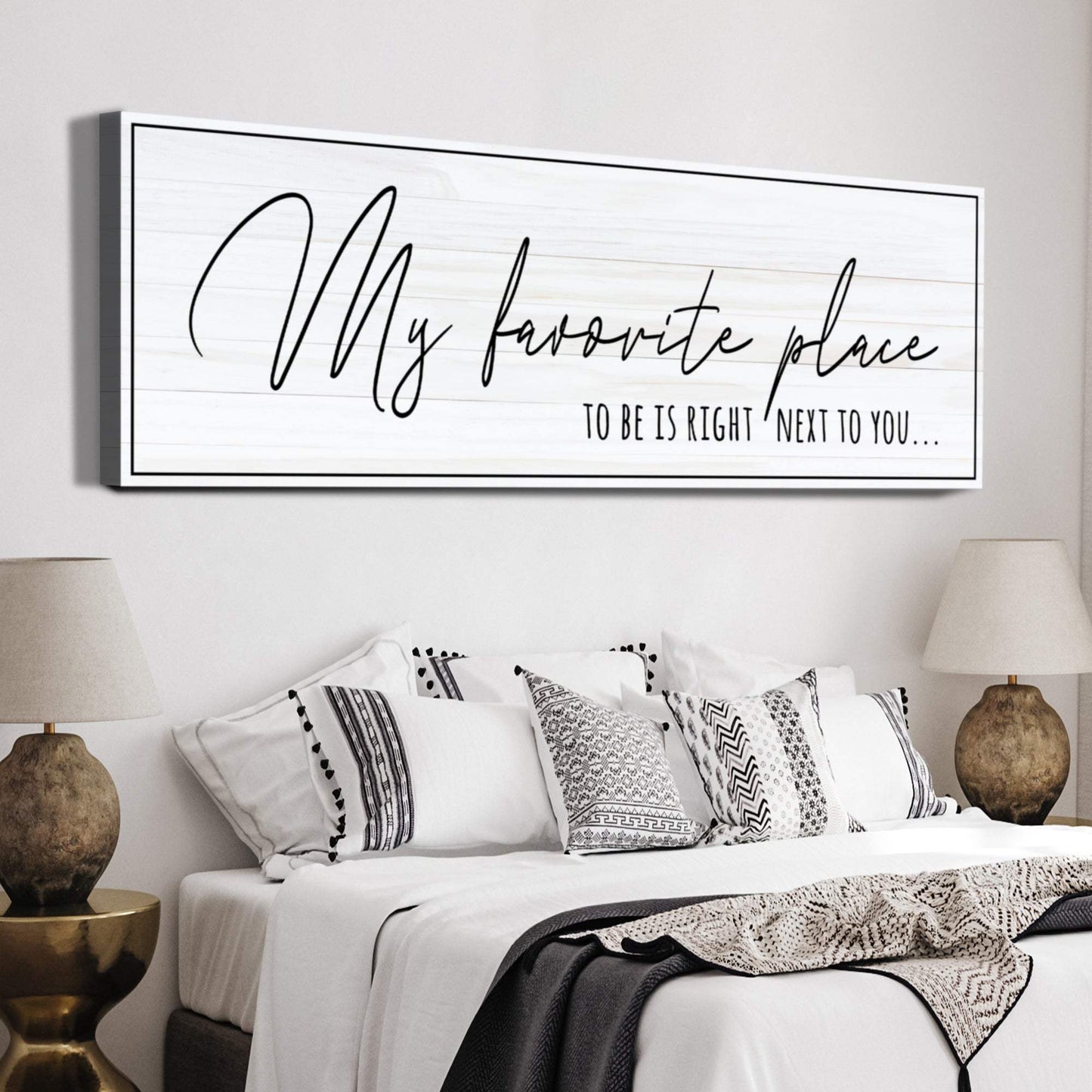 My Favorite Place To Be Is Right Next To You Sign - Tailored Canvases - Flyclothing LLC
