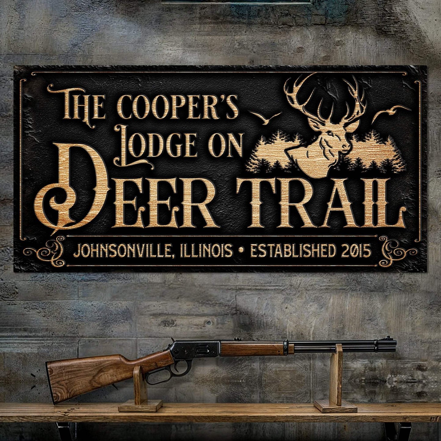 Hunting Lodge Sign - Tailored Canvases - Flyclothing LLC