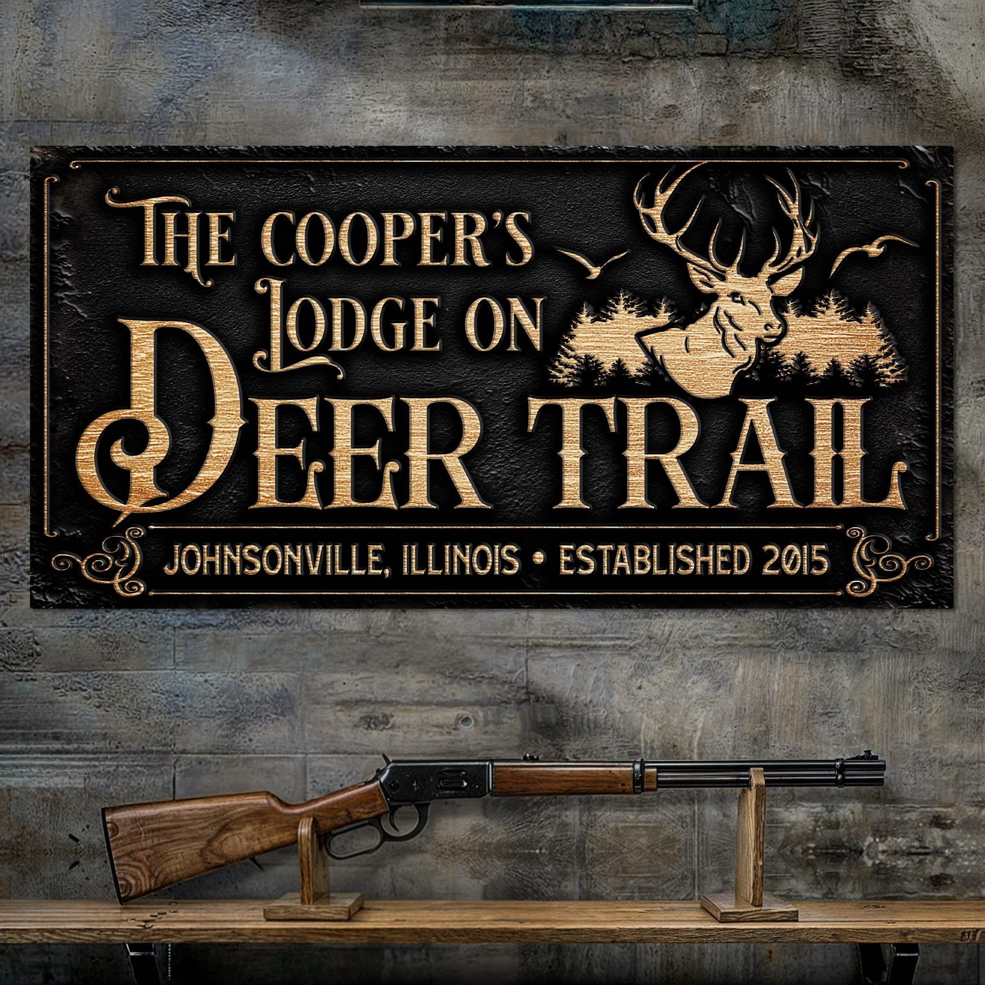 Hunting Lodge Sign - Tailored Canvases - Flyclothing LLC