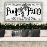Personalized Pool & Patio Sign VI - Tailored Canvases - Flyclothing LLC