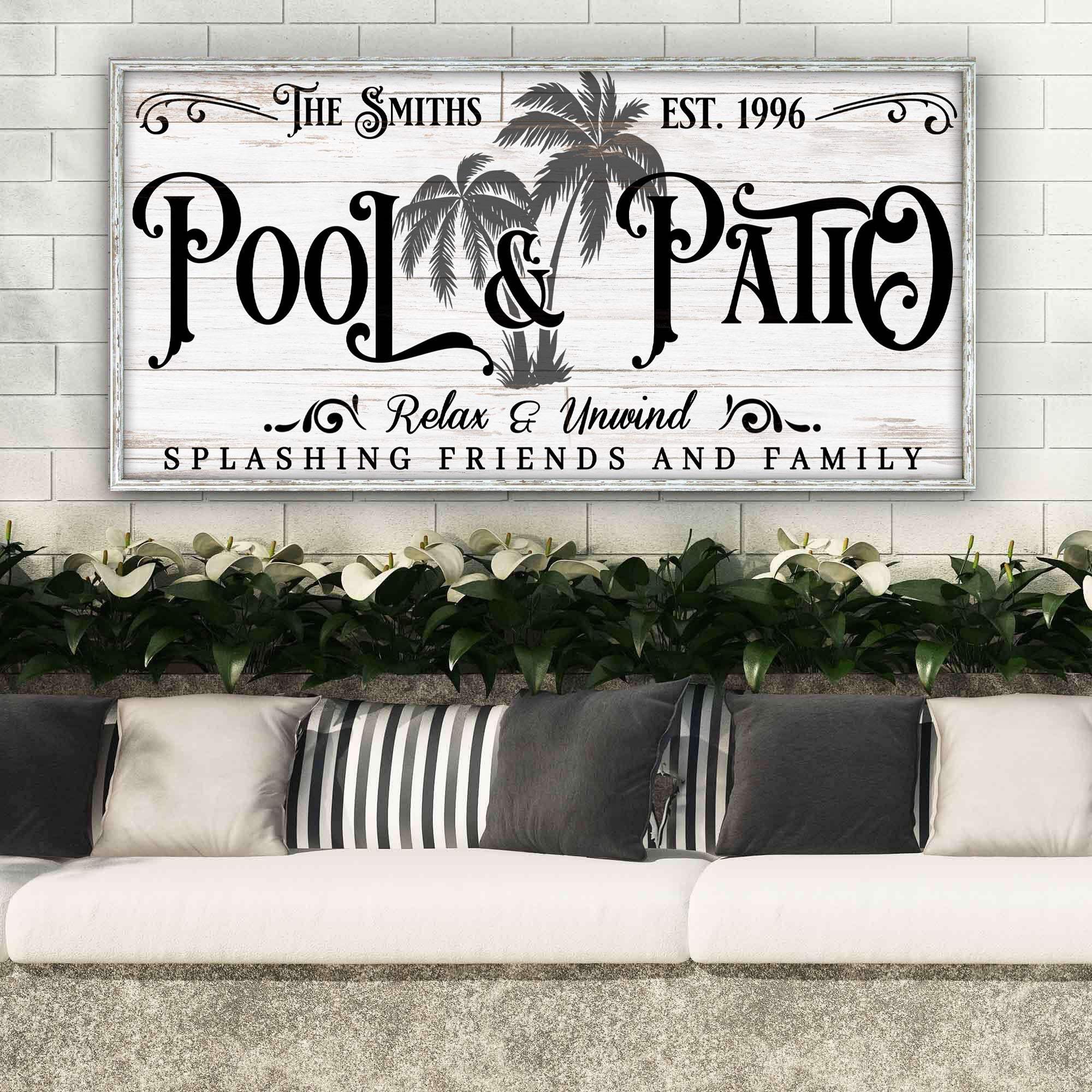Personalized Pool & Patio Sign VI - Tailored Canvases - Flyclothing LLC