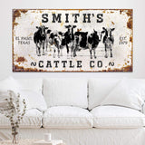 Personalized Cattle Sign II - Tailored Canvases - Flyclothing LLC