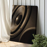 Music Equipment Speakers Sepia Canvas Wall Art - Tailored Canvases - Flyclothing LLC
