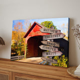 Cabin Woods Family Names Sign - Tailored Canvases - Flyclothing LLC