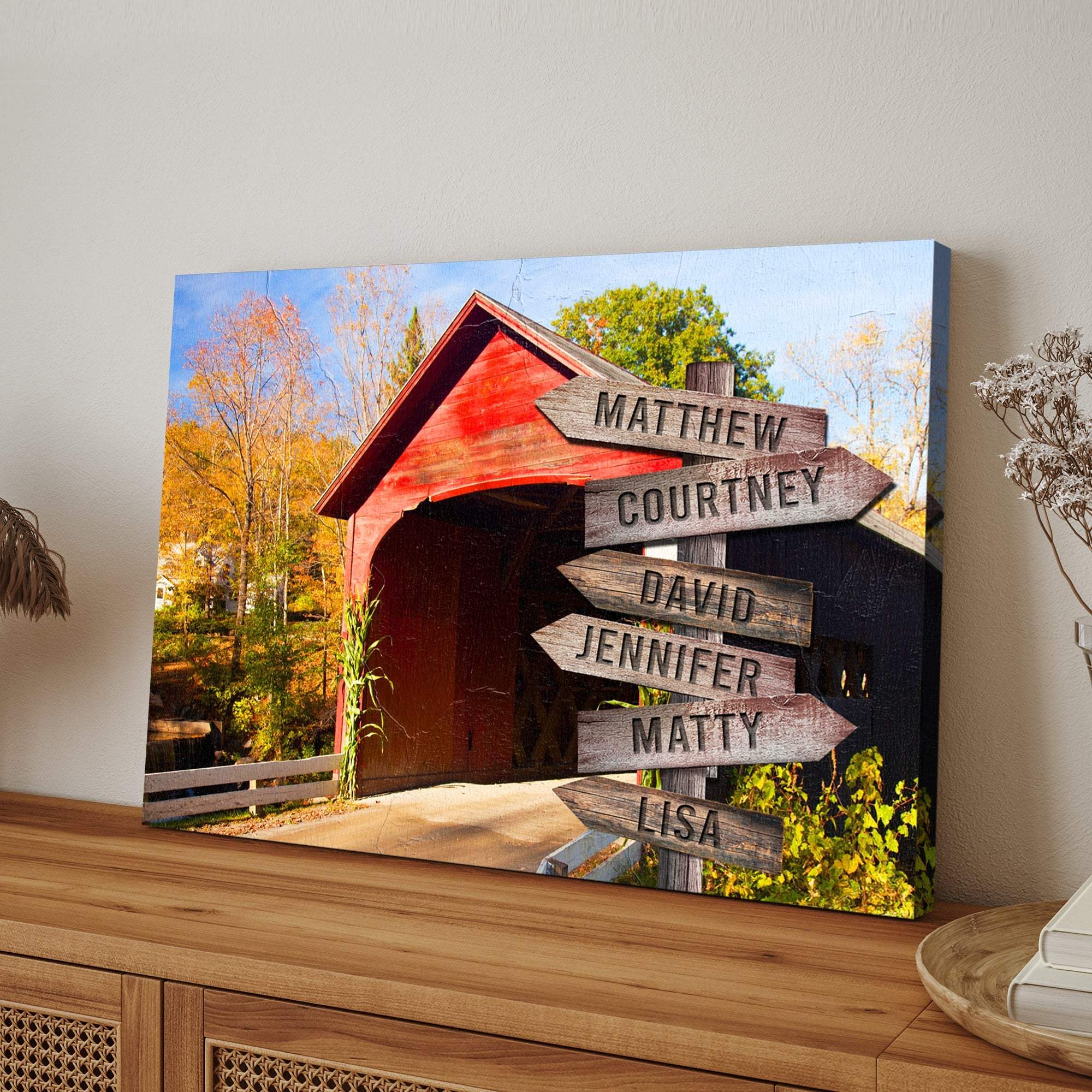 Cabin Woods Family Names Sign - Tailored Canvases - Flyclothing LLC