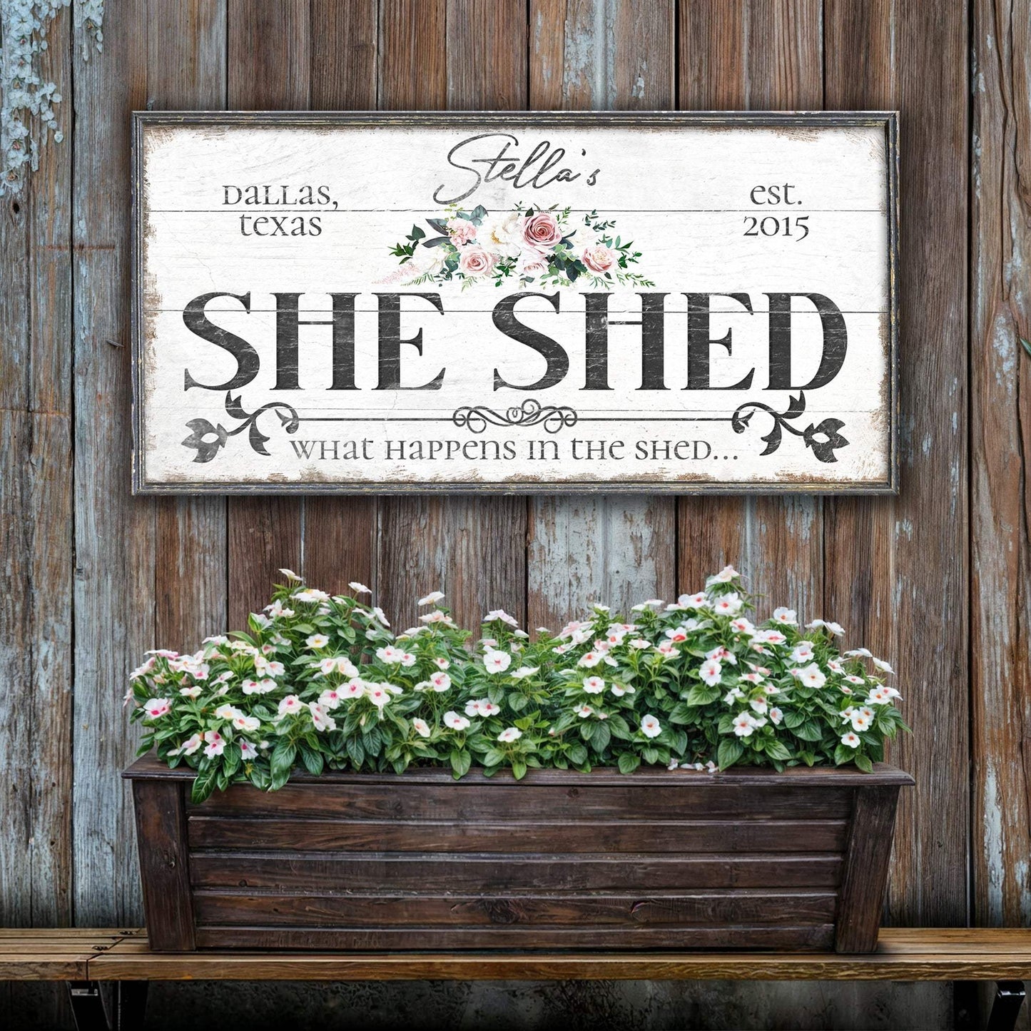 Personalized She Shed Sign VII - Tailored Canvases - Flyclothing LLC