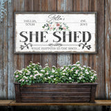Personalized She Shed Sign VII - Tailored Canvases - Flyclothing LLC