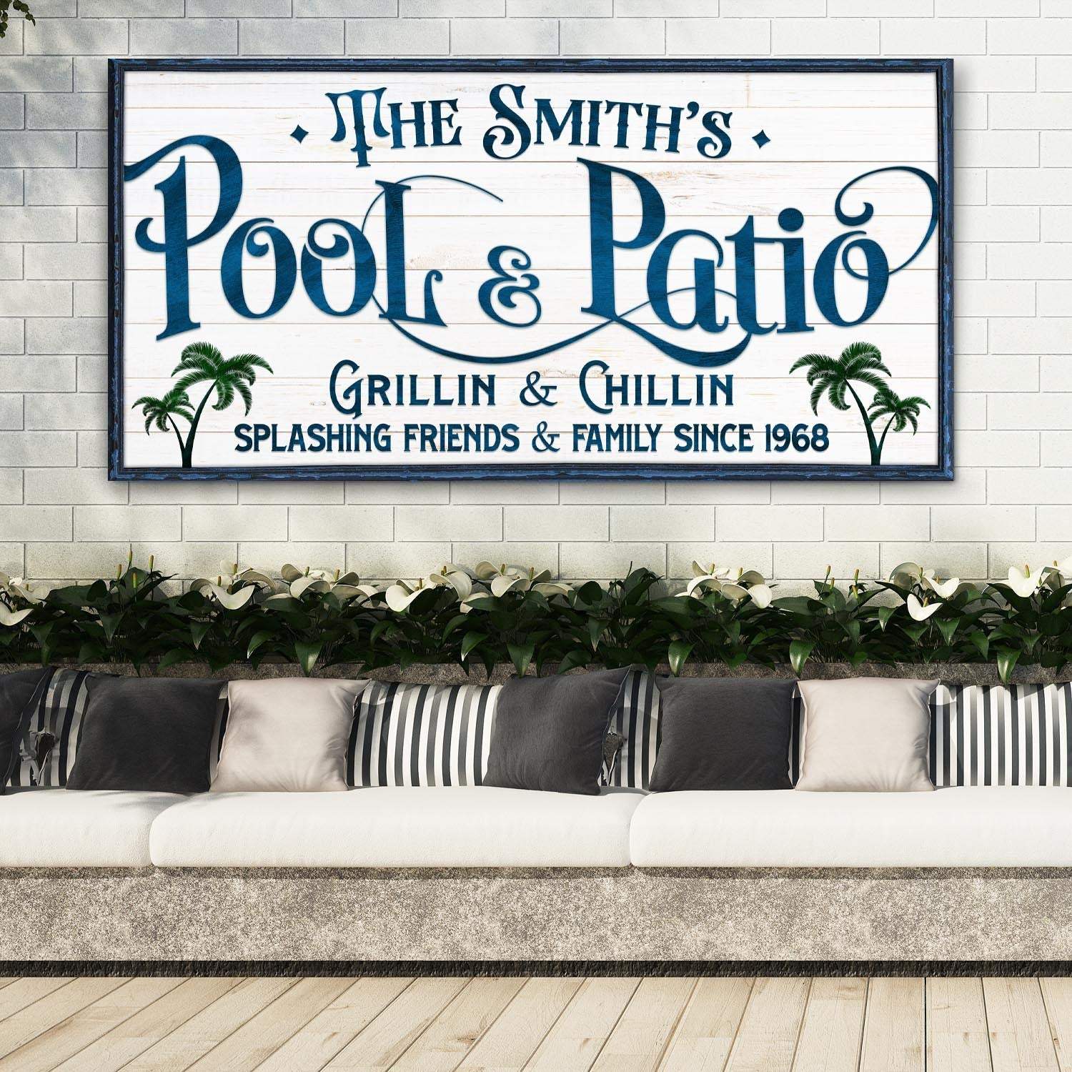 Personalized Pool Bar Sign II - Tailored Canvases - Flyclothing LLC