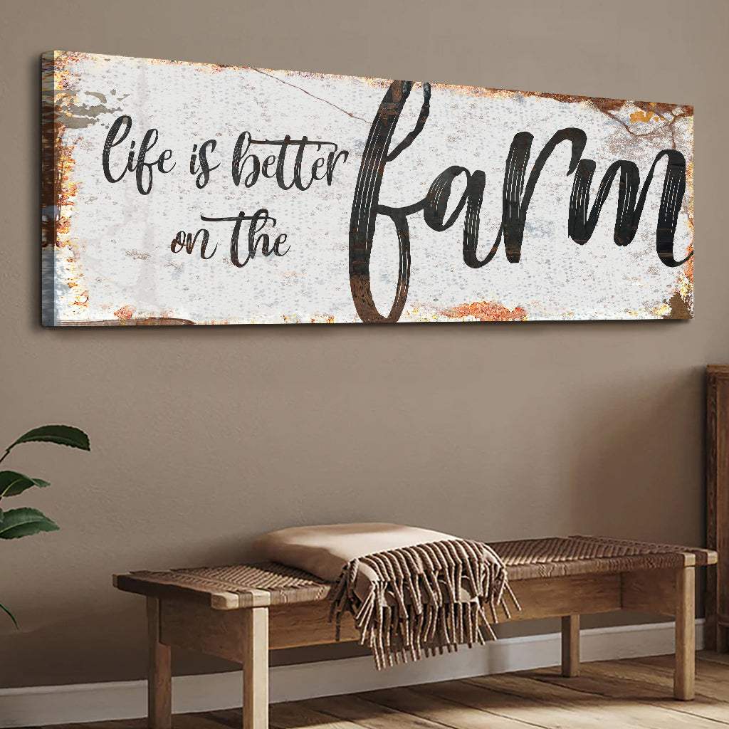Life Is Better On The Farm Sign IX - Tailored Canvases - Flyclothing LLC