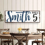 Personalized Party of Family Sign - Tailored Canvases - Flyclothing LLC
