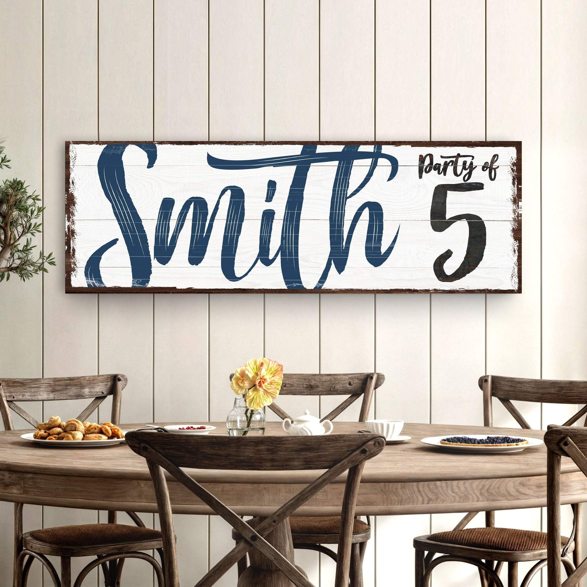 Personalized Party of Family Sign - Tailored Canvases - Flyclothing LLC