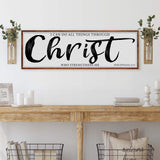I Can Do All Things Through Christ Who Strengthens Me Faith Sign II - Tailored Canvases - Flyclothing LLC