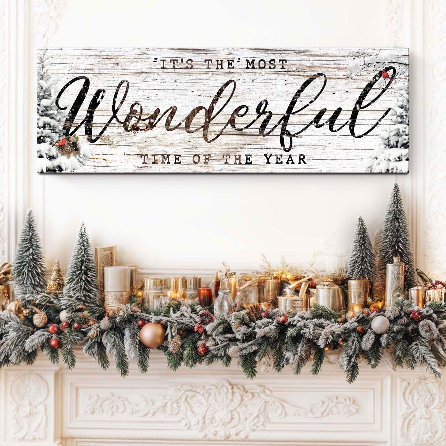 It's the most Wonderful Time of the Year Christmas Sign V - Tailored Canvases - Flyclothing LLC