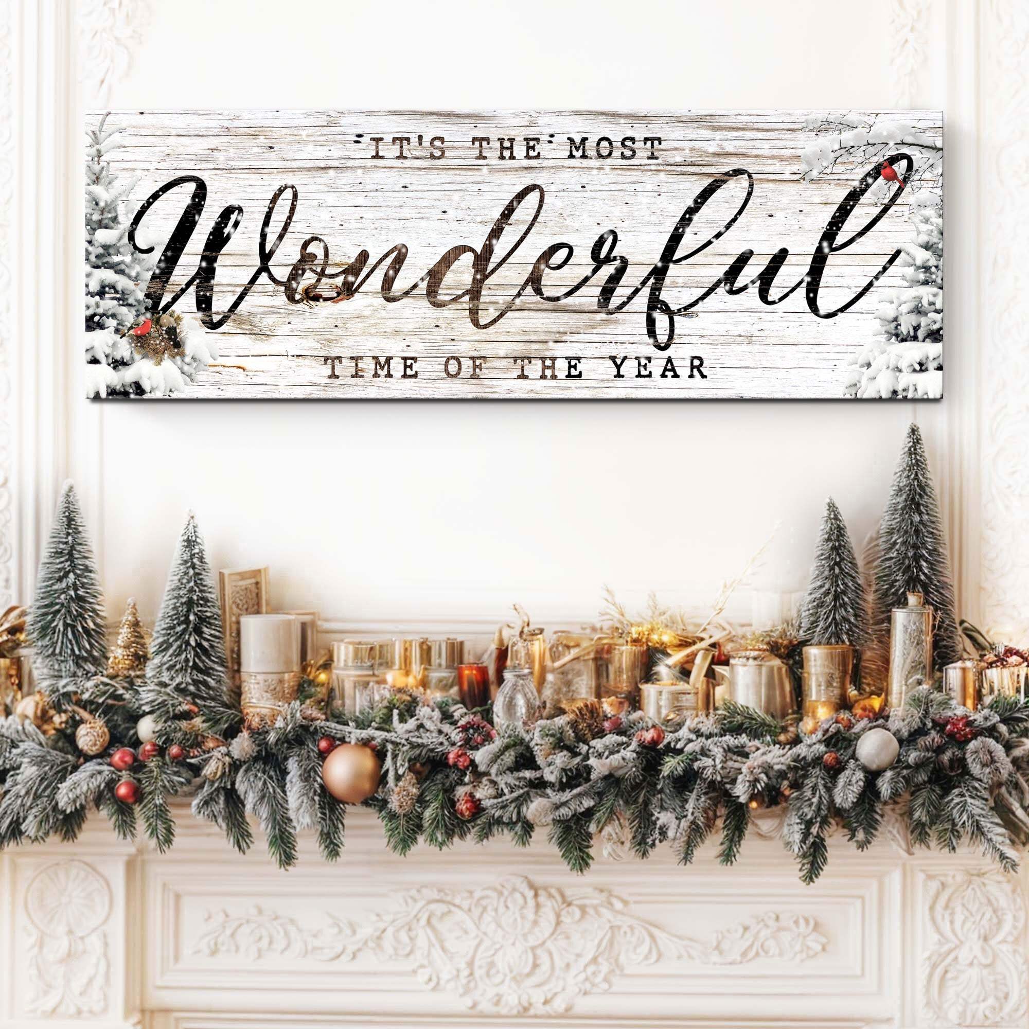 It's the most Wonderful Time of the Year Christmas Sign V - Tailored Canvases - Flyclothing LLC