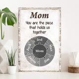 Mom Personalized Puzzle Sign - Tailored Canvases - Flyclothing LLC