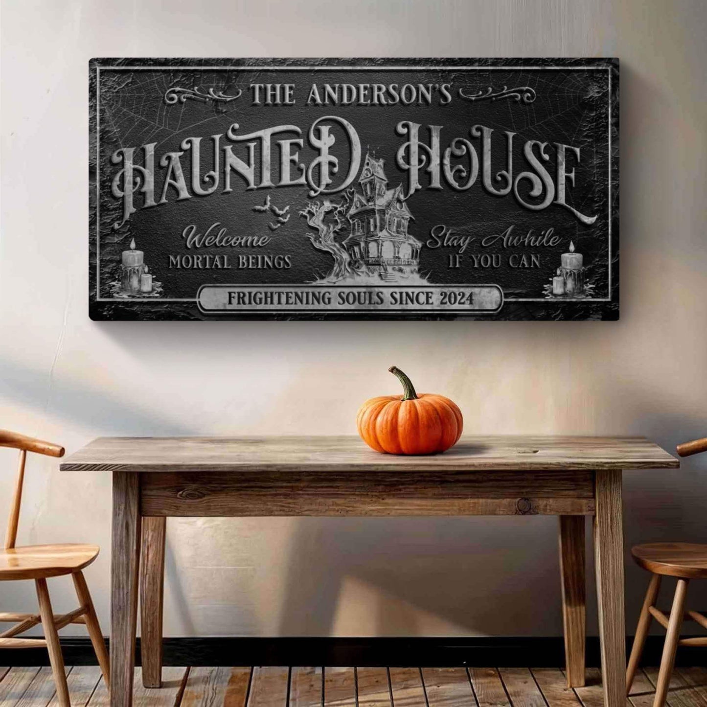 Personalized Haunted House Sign - Tailored Canvases - Flyclothing LLC