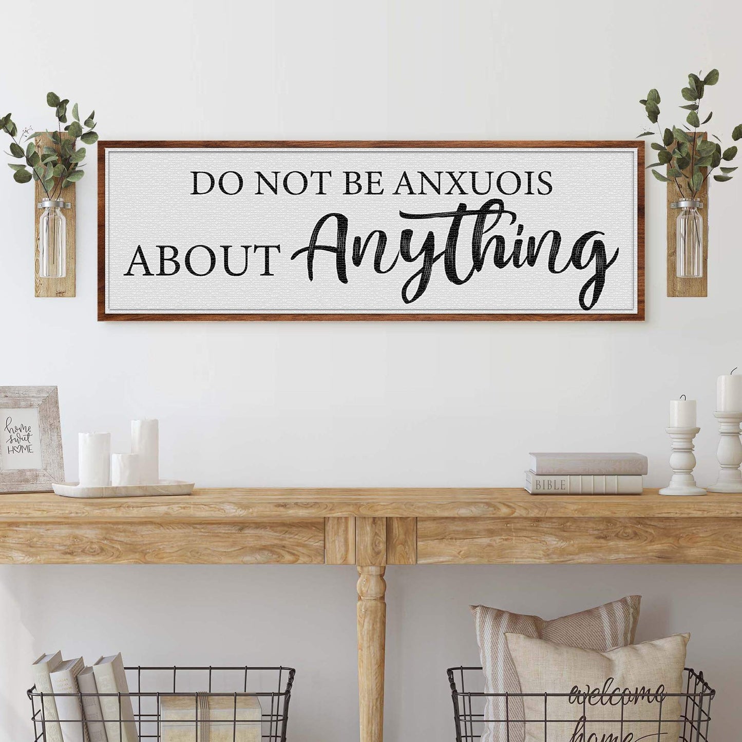 Do Not Be Anxious About Anything Faith Sign III - Tailored Canvases - Flyclothing LLC