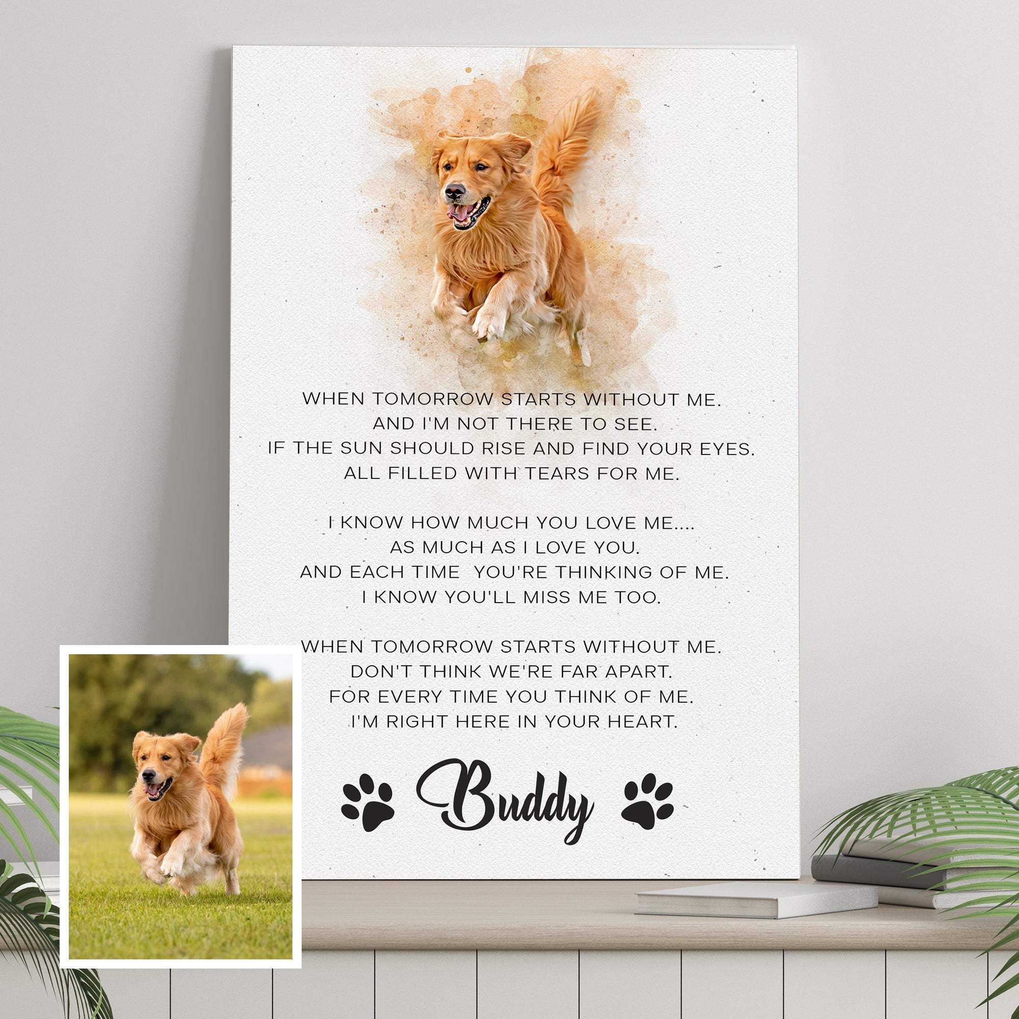 Pet Memorial Sign I'm Right Here In Your Heart - Tailored Canvases - Flyclothing LLC